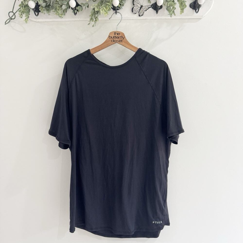 Men’s P’tula Black Short Sleeve Athletic Shirt XL A.S